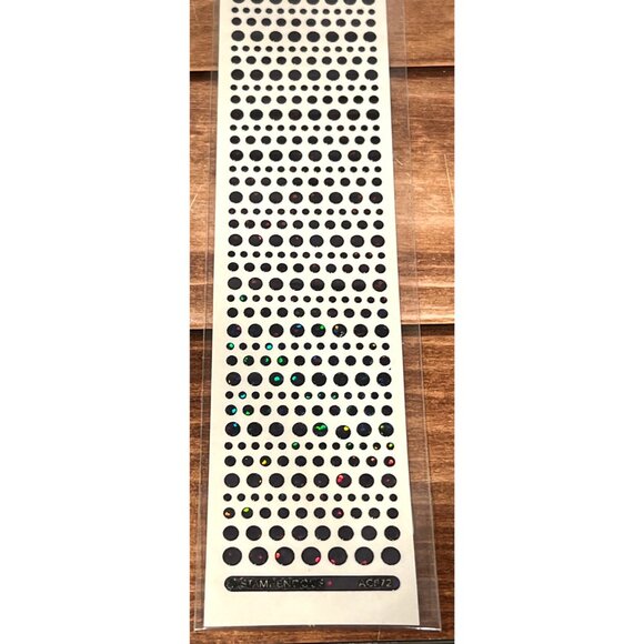 HTF RARE Stampendous! Class a'Peel Dot Sparklers Stickers Black AC672HSK - Picture 2 of 3